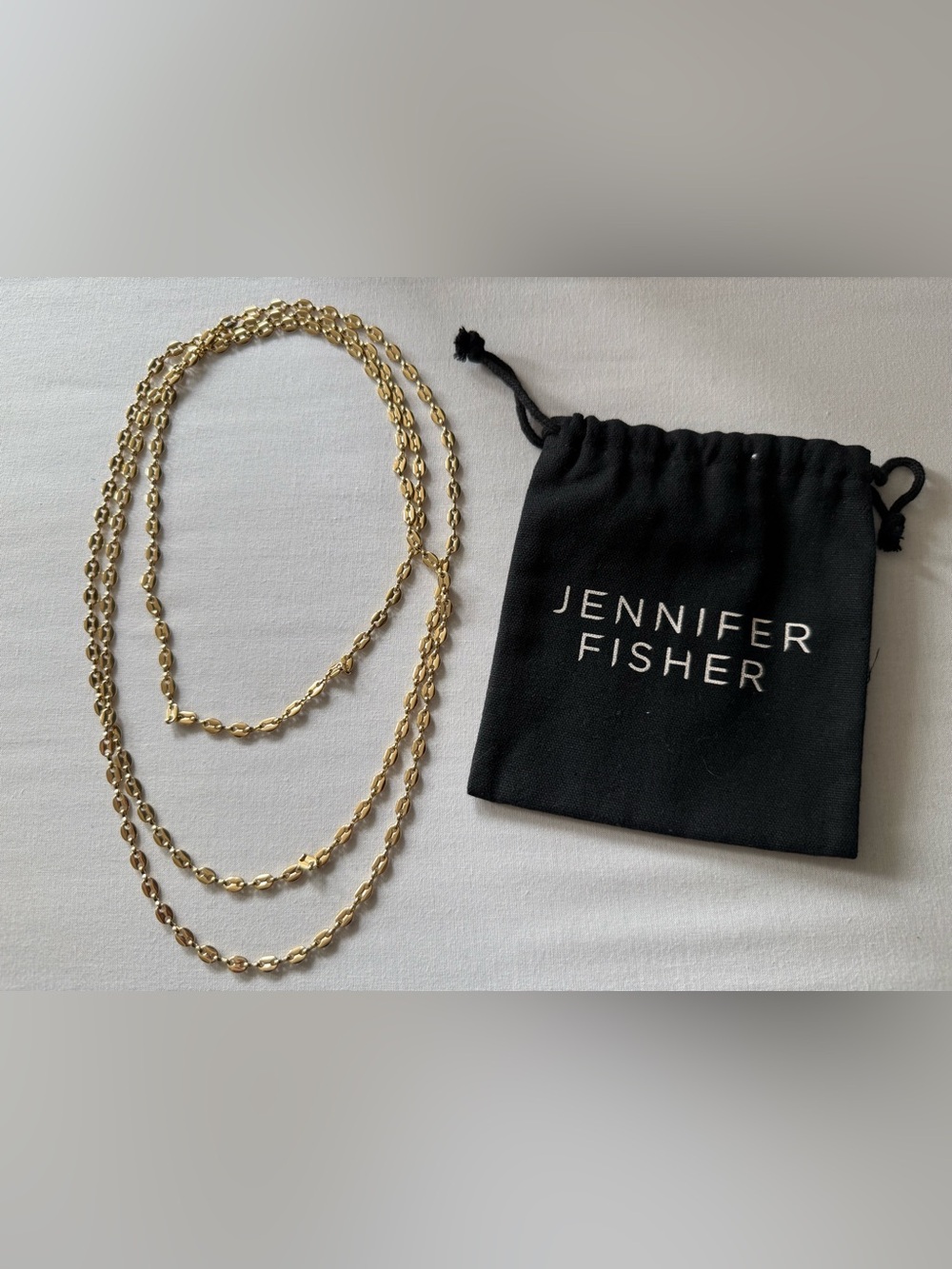 Jennifer Fisher 10k Gold Plated Medium Mariner Chain Necklace 60” - Picture 2 of 4